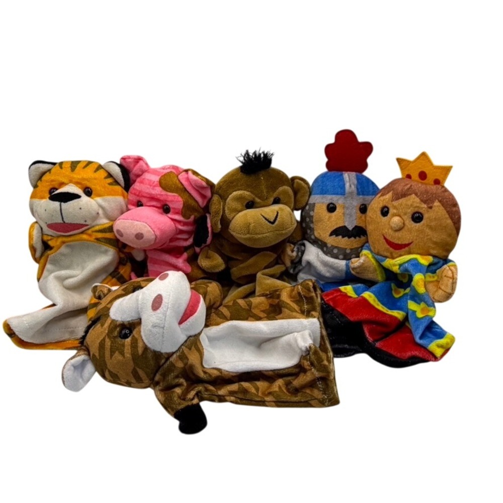 Melissa & Doug Hand Puppets Kids OS Multicolor Excellent Zoo Friends Royal Set